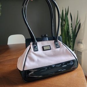 Lulu by Lulu Guinness Black Pink Retro Shoulder Bag